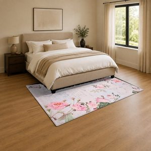RUGS DEPOT LXDP-0872 Wholesale Multicolor Neutral Modern Vintage Digital Printed Machine Washable Chenille Area Rug Non <b>Slip</b> - Product Image 3
