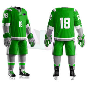 Tenues de hockey sur glace de haute qualité, tissu en polyester respirant et anti-humidité, avec couleurs et logo personnalisables - Product Image 2
