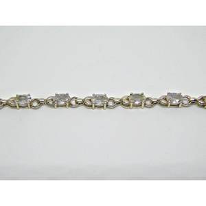 Pulsera de piedras preciosas facetadas hechas a mano de Plata de Ley 925, joyería de Zirconia cúbica, joyería de cuentas finas, BR0097-GS - Product Image 5