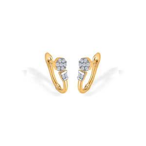 14k Gold <b>Pearl</b> Stud <b>Earrings</b> with Rhodium Plated <b>Diamond</b> Hoops-GIA Certified Trendy Jewelry - Product Image 4