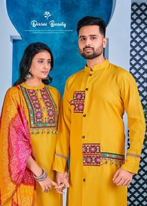 Conjunto de pijama de algodón suave de manga larga para hombre y mujer, conjunto a juego para pareja, primavera y verano - Product Image 4