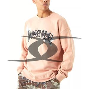 Sweat-shirt à col rond en coton personnalisable pour homme Pull-over d'hiver chaud avec sweat-shirt thermique en crochet en éponge française - Product Image 1