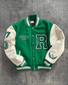 Nouvelles vestes d'université pour l'hiver Conceptions personnalisables avec col montant en tissu de laine Logo avant Fermeture à glissière - Product Image 4