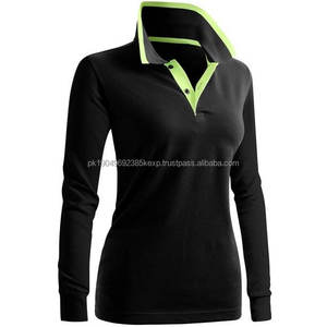 Camiseta de Golf Personalizada para Mujer, Transpirable, 100% Algodón, Manga Corta, Deportiva, Informal, de Punto, con Insignia y Logotipo Personalizado - Product Image 3
