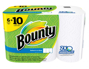 Serviettes en papier Bounty taille rapide, blanc, 16 rouleaux de famille = 40 rouleaux réguliers (l'emballage peut varier) - Product Image 1