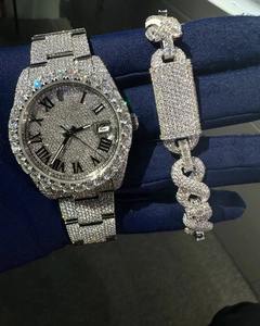 Customised Logo Expensive Men's Automatic <b>Watch</b> Hip Hop Style Iced Moissanite VVS1 Pass Diamond Tester Stainless Steel - Product Image 4