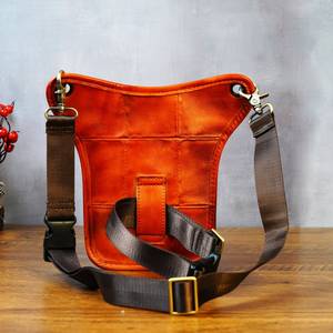 Designer Vintage Real <b>Leather</b> <b>Bum</b> <b>Bag</b> Men's Waist Chest Belt for Outdoor Travel LWB-0156 - Product Image 2