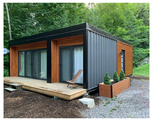 บ้านเคลื่อนที่แบบพกพาพร้อมห้องน้ำและห้องครัวบ้านภาชนะสำเร็จรูปแบบหรูหราขยายได้ดีไซน์ใหม่