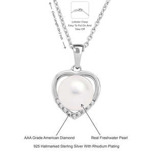 Sweetheart Colgante de perlas para mujer y encanto Regalo de joyería elegante para mujer - Product Image 4