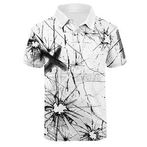 Chemises polo pour hommes de style unique, prix d'usine, design personnalisé, impression par sublimation, chemises à manches courtes respirantes pour hommes - Product Image 1