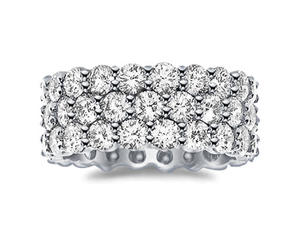 แหวนเพชรสวิสสีเงินสเตอร์ลิง925ลายเพชรสวิสสีม่วง/ไข่มุกดีไซน์คลาสสิกแหวนหมั้นสำหรับงานแต่งงานของผู้หญิงเครื่องประดับชั้นดี - Product Image 4