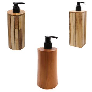 Ensemble d'accessoires de salle de bain en bois naturel avec distributeur de savon Tumbler Porte-savon Article ménager Vente chaude - Product Image 6