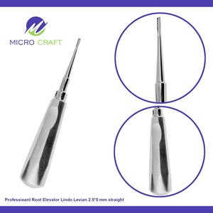 Élévateurs radiculaires professionnels en acier inoxydable, instruments dentaires, finition miroir mat, certifiés CE, fabricant Pakistan - Product Image 3