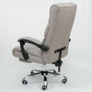 GAK882 Modern Reclining Office Chair Adjustable Headrest Chrome Metal PU Leather Features <b>Footrest</b> Massage for Home Office Use - Product Image 6