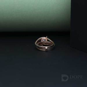 แหวนเพชรที่ผ่านการรับรองแล้วได้รับการรับรองจาก1.00ct ทำจากสเตนเลสสตีล14K เคลือบทองสำหรับปาร์ตี้งานแต่งงาน - Product Image 3