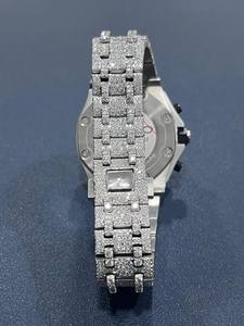 นาฬิกาเพชรโมอิสซาไนต์ นาฬิกาฝังเพชรหรูหรา ระบบอัตโนมัติเต็มรูปแบบ VVV โมอิสซาไนต์เพชรฝังเต็ม นาฬิกาโมอิสซาไนต์ - Product Image 4