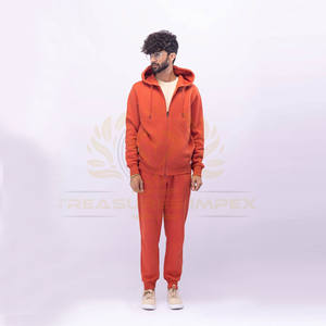 Conjunto personalizado de 2 piezas para mujer, de algodón de invierno y pantalones de chándal Sudadera con capucha, traje para correr, chándal liso, sudadera con cremallera y pantalón con cordón - Product Image 6