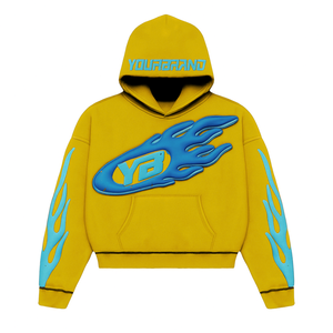 Vente en gros sweat à capuche imprimé bouffant personnalisé 3D logo en relief surdimensionné Streetwear sweat-shirt en polaire lourd fournisseur OEM - Product Image 3