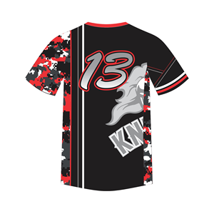 Camisetas de béisbol con botones y logotipo personalizado, ropa deportiva transpirable, técnica de sublimación impresa, uniforme de béisbol personalizado de Pakistán - Product Image 3