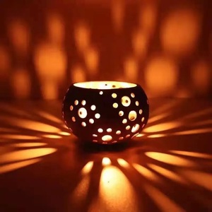 Eco Friendly Vietnam Coconut Shell Tealight <b>Candle</b> Holder Handmade Natural Coconut <b>Candle</b> Wholesale for Home Decor - Product Image 1