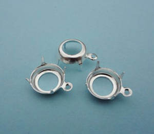 HARI OM CREATIONS High Quality 925 <b>Sterling</b> <b>Silver</b> 10K Gold Plated <b>Heart</b> Shape 10X12mm Pendant Connector Components Jewelry - Product Image 2