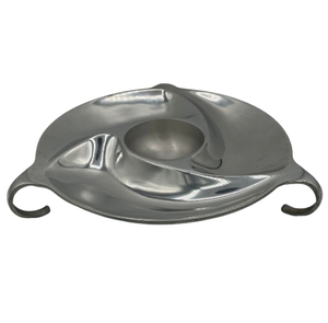 <b>Mirror</b> Finished Chip and Dip <b>Tray</b> Decorative Dinnerware Rounded Shape Metal Stainless Steel Handmade Serving <b>Tray</b> - Product Image 3