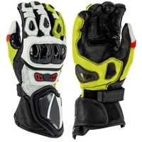 Guantes de Motocross Deportivos Ligeros, Transpirables e Impermeables de Cuero de Alta Calidad con Cierre de Velcro