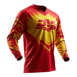 Camiseta de Carreras de Motocross Transpirable Personalizada Unisex de Manga Larga, Cómoda, Jersey de Motocross, % Poliéster, Motocicleta, Automovilismo - Product Image 4