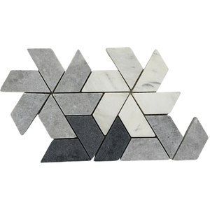 Mosaico de Piedra en Forma de Abanico/Viento, Pulido, Resistente al Agua, para Pared Interior de Baño, Diseño Contemporáneo - Product Image 1
