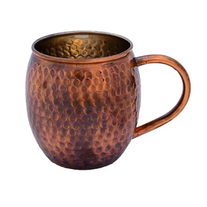 Luxury Black Honeycomb Texture <b>Copper</b> <b>Mug</b> Set With Matte Finish For Modern Bar Use - Product Image 4