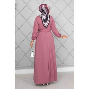 ชุดฮิญาบเข็มขัด Asmara มีฝุ่นสีกุหลาบ - Product Image 2