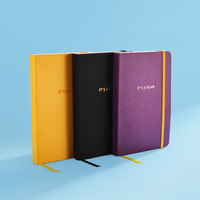 Diario de cuero PU A5 de proveedor escolar de oficina al por mayor personalizado con logotipo cuaderno de escritura de tapa dura con banda elástica