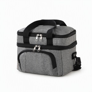 Sac à lunch isotherme double couche, sac isotherme Oxford, grande capacité, porte-aliments thermique avec bandoulière, pour le bureau, le pique-nique - Product Image 1