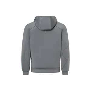 Sudadera con capucha de neopreno verde personalizada única para hombre, cobertura completa impermeable para entrenamientos de invierno, impresión Digital bordada de ganchillo - Product Image 2