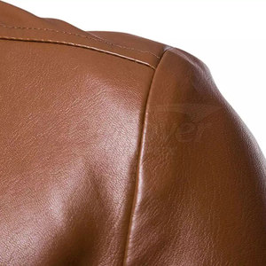 Blazer en cuir pour homme OEM d'usine, haute qualité, style streetwear, nouveau design, vêtements de mode, blazers en cuir pour homme - Product Image 3