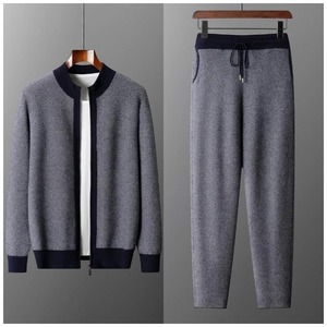 Top Trending 100% Trajes de sudor de algodón orgánico Diseño de cremallera Conjunto de 2 piezas Transpirable Elegante Nuevos chándales casuales personalizados - Product Image 4