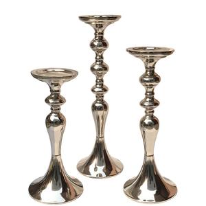 Aluminum <b>Candle</b> Holder Tall Wedding Silver Candlestick Pillar Metal <b>Taper</b> Handmade <b>Candle</b> Holder for Home Decoration & Christmas - Product Image 2