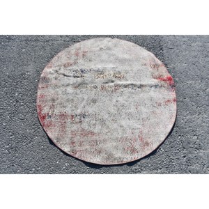 พรมขนสัตว์สีเบจ4.5ft สไตล์วินเทจทำมือทรงสี่เหลี่ยมผืนผ้าสไตล์ตุรกีงานปะต่อกันสำหรับห้องนอนของวัยรุ่นที่อาศัยอยู่ - Product Image 2