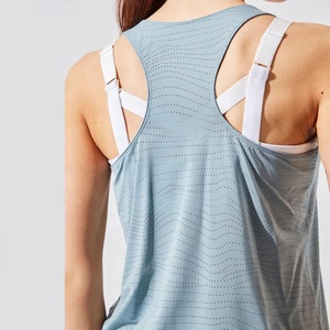 เสื้อกล้ามสำหรับออกกำลังกายในยิมของผู้หญิงเสื้อแขนกุดผ้าฝ้ายสีพื้นระบายอากาศได้ตามต้องการฤดูร้อน - Product Image 3