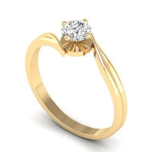 Bague en diamant de laboratoire REYES, prix de gros, certificat IGI, or jaune 14 carats, plaqué rhodium, bijoux fins pour femmes, à porter tous les jours - Product Image 2