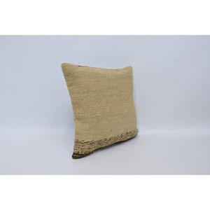 16x16 Beige Laine Kantha Patchwork Oreiller De Luxe Vintage Floral Tissé Coussin pour Literie Plancher Rustique Carré 18x18 Floral - Product Image 3