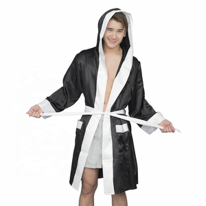 Bata de boxeo de diseño personalizado de alta calidad con capucha con logotipo de color personalizado para precio de partidos - Product Image 3