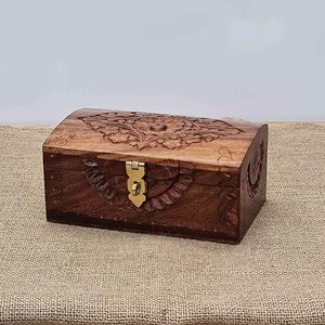 Boîte à bijoux en bois élégante à compartiments multiples, design personnalisé pour la décoration élégante de la coiffeuse, prix de gros en Inde - Product Image 1