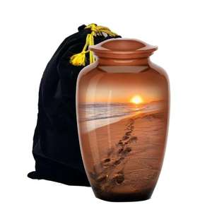 Urna de cenizas de metal puro Premium Urna de cenizas conmemorativas funerarias sólidas para servicios de entierro disponibles a bajo precio del exportador indio - Product Image 2