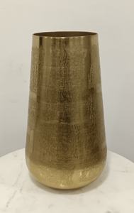 Jarrón Decorativo de Lujo para Flores, Chapado en Oro Brillante de Aluminio, Jarrón para Flores para Bodas y Decoración del Hogar, Jarrones de Metal - Product Image 2