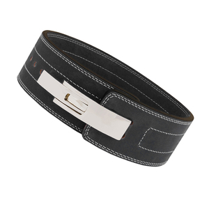 เข็มขัดยก10มม. สุดหรูพร้อมคันโยก, เข็มขัดยกหนังสำหรับยกน้ำหนักอย่างจริงจัง - Product Image 2