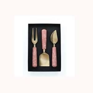 Cuchillos de corte de queso chapados en plata brillante, conjunto de herramientas de mesa con mango de puño de diseñador, espátula - Product Image 6