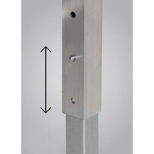 Banc en aluminium soudé sur roulettes pour serre agricole 1025 x 2055 mm - Product Image 3