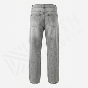 High Quality Men's Cotton Jeans <b>Trousers</b> <b>Pants</b> <b>Boys</b> Loose Fit Custom Fashion Baggy Style Denim Parts Apparel Customized Color - Product Image 2