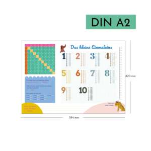 Modern <b>Desk</b> Pad with <b>Small</b> Multiplication Table Tear-Off Sheets Design Style - Product Image 2